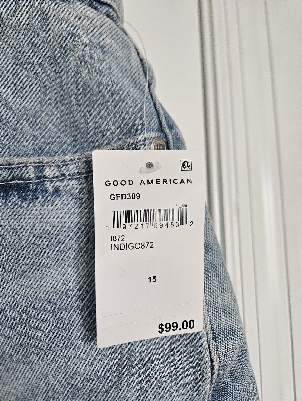 NWT Good American Size 15 Good '90s Shorts in Indigo872 $99 - Picture 4 of 12